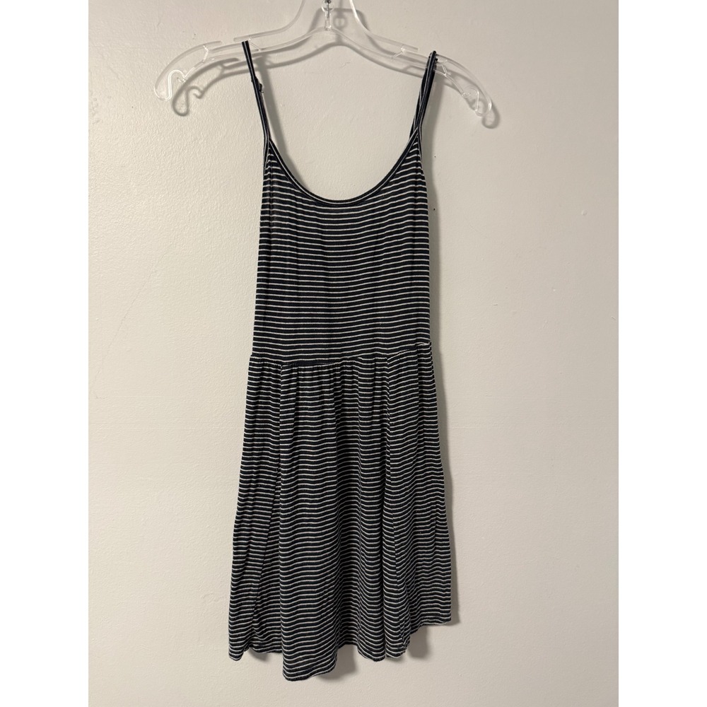 Brandy Melville Navy White Striped Mini Dress Spaghetti Strap One Size Italy
